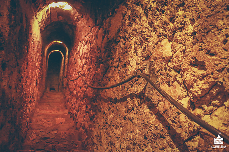 One of the tunnels inside Bran Castle
