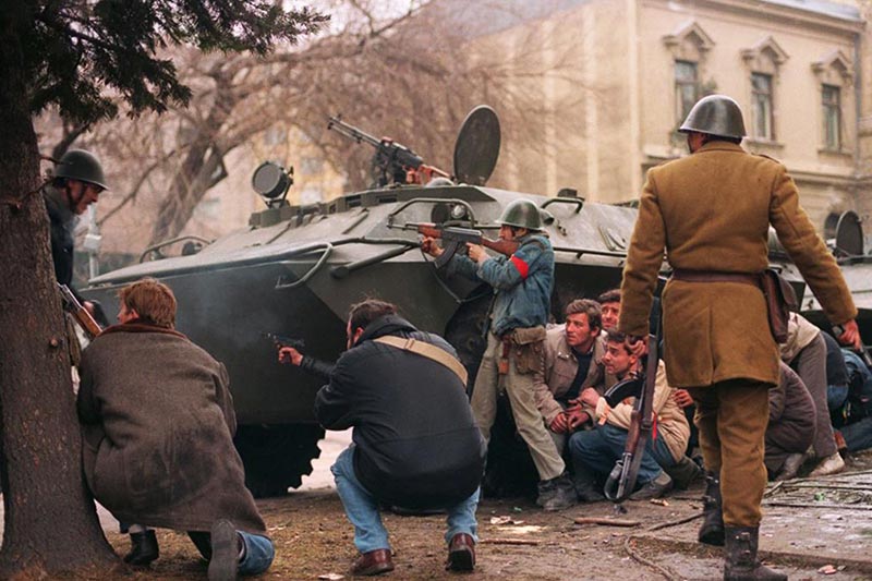 Civilians fighting against by the communist loyalists