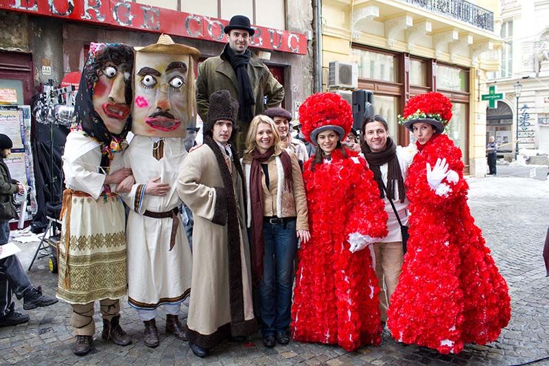 Dragobete holiday in Bucharest's historic center