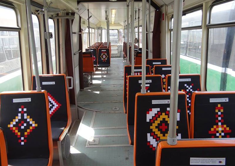 Painted tram