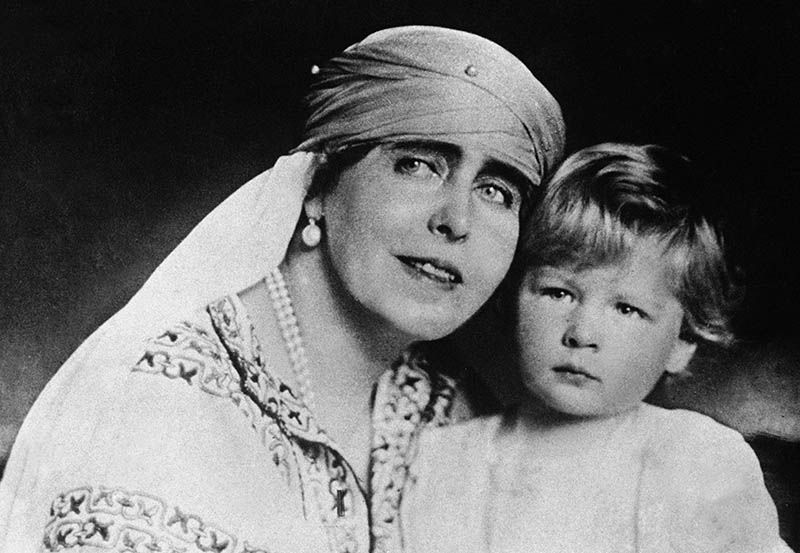Queen Marie of Romania with her son Mircea