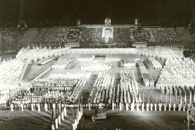 Rally organized for Nicolae Ceausescu in 1978