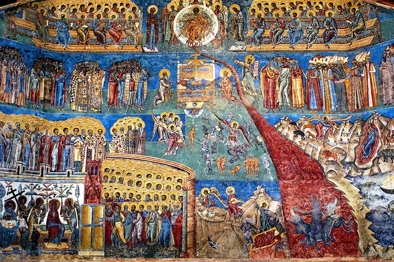 painted wall of voronet monastery
