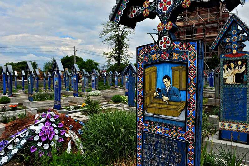 Merry Cemetery. Tombstones in the Merry Cemetery.
