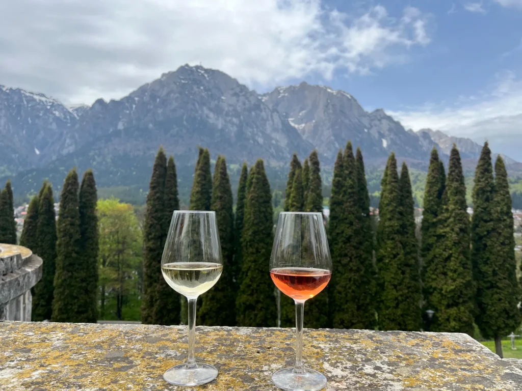 wine tasting at cantacuzino castle